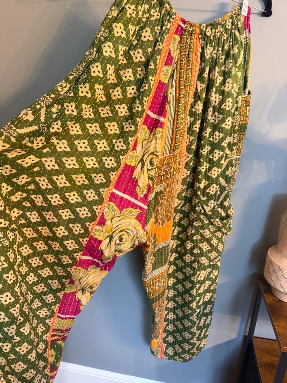 Kantha Bae Cotton Quilt Harem Pants One Size Boho Patchwork